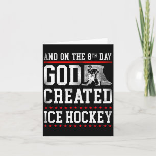 Tarjeta Hockey sobre hielo vintage fe Dios rendimiento