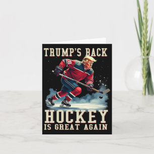 Tarjeta Hockey sobre hierba divertida Trump jugador Guay V
