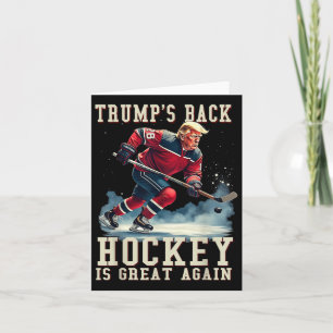 Tarjeta Hockey sobre hierba divertida Trump jugador Guay V
