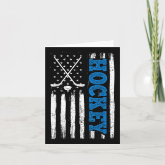 Tarjeta Hockey sobre la bandera estadounidense Estados Uni