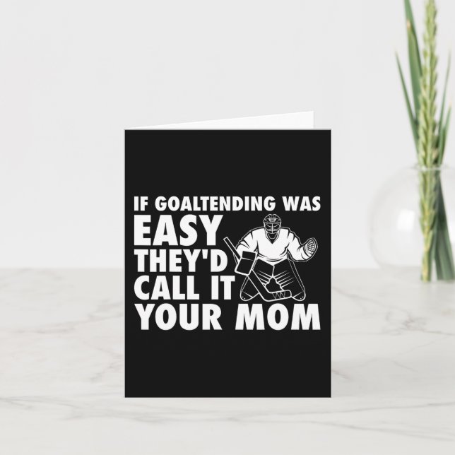 Tarjeta Hockey sobre patines si la madre es fácil (Anverso)