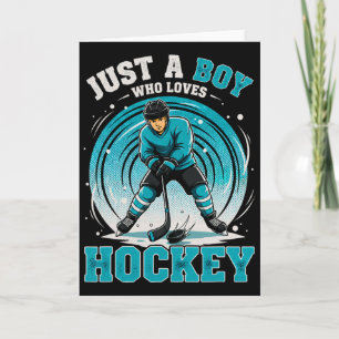 Tarjeta Hockey Solo Un Chico Que Ama Hockey Jugador Hockey