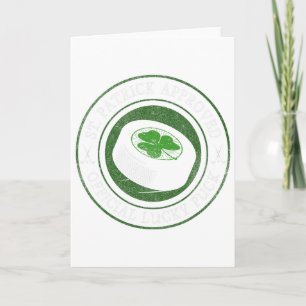Tarjeta Hockey St. Patrick's Day - Puck Afortunado Con Tré
