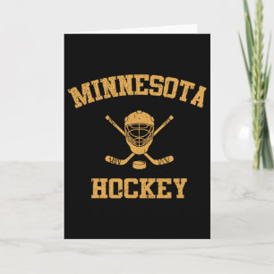 Tarjeta Hockey Vintage de Minnesota 