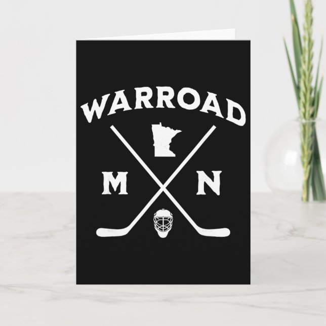 Tarjeta Hockey Vintage Warroad Minnesota  (Anverso)