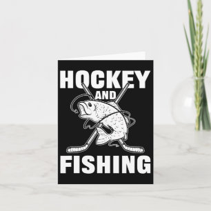 Tarjeta Hockey Y Pesca Caza De Peces De Hockey Sobre Hielo