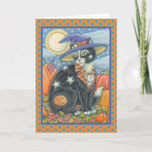 Tarjeta HOCUS POCUS GATO NEGRO HALLOWEB GREETING CARD Vers