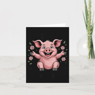 Tarjeta Hog Pink Gracioso Salvaje Por Jesús Meme Cute Cris