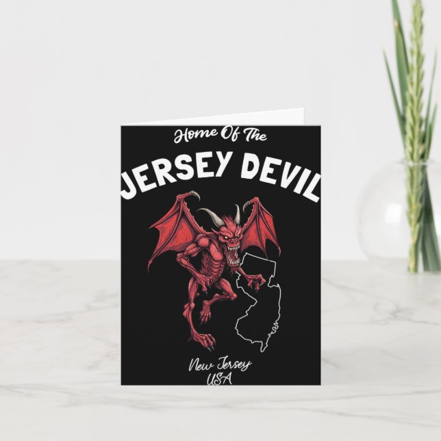 Tarjeta Hogar del Diablo de Jersey Nueva Jersey EE. UU. Cr (Anverso)