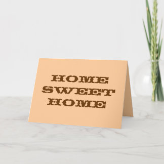 Tarjeta Hogar dulce hogar