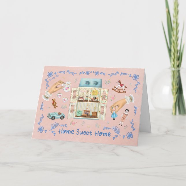 Tarjeta Hogar Dulce Hogar Casa de Muñecas Soñada (Anverso)