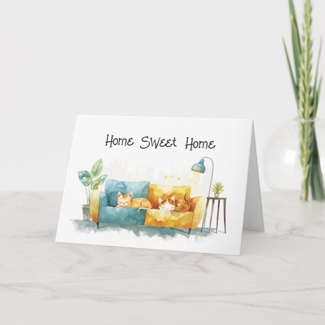 Tarjeta Hogar Dulce Hogar Felicitaciones Bienes Raíces (Anverso)