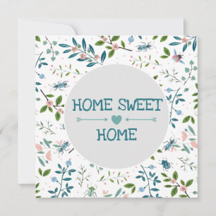 Tarjeta Hogar dulce Personalizado de casa Verde azulado Gr