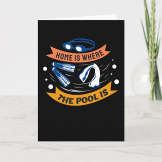 Tarjeta Hogar es donde está la Piscina - Diseño de Natació