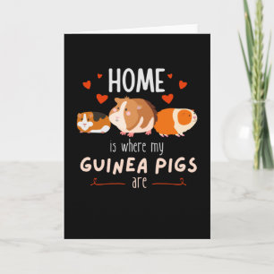 Tarjeta Hogar Es Donde Están Mis CuyesMascotas Adorables