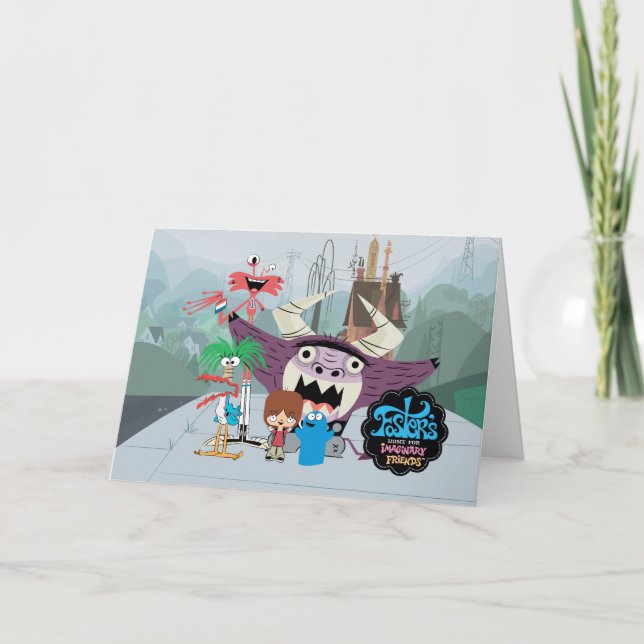 Tarjeta Hogar Foster para amigos imaginarios | Bienvenida (Anverso)