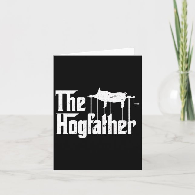 Tarjeta Hogfather Rbecue Chef Funny Bbq Grill Master (Anverso)