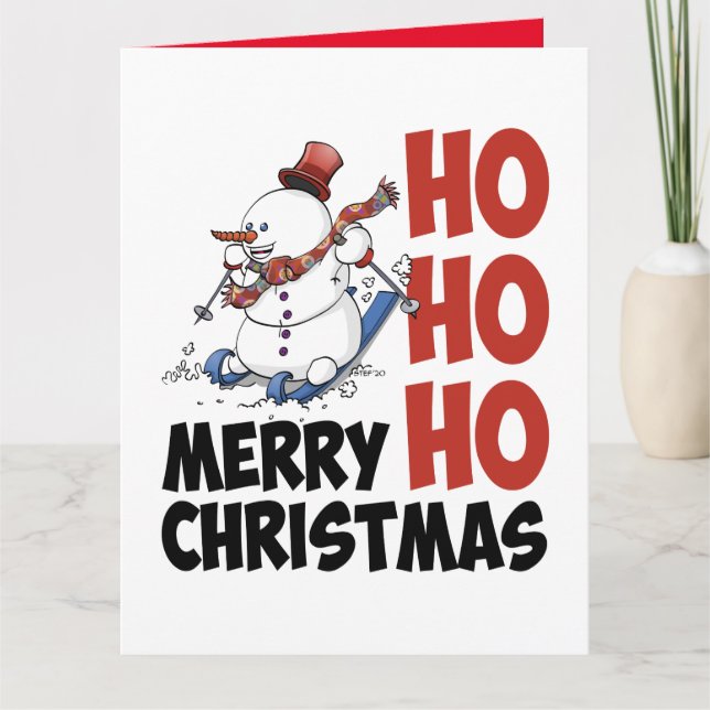 Tarjeta Hohoho Merry Christmas. Feestdagen Kaart (Anverso)