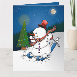 Tarjeta Hohoho Merry Christmas. Feestdagen Kaart