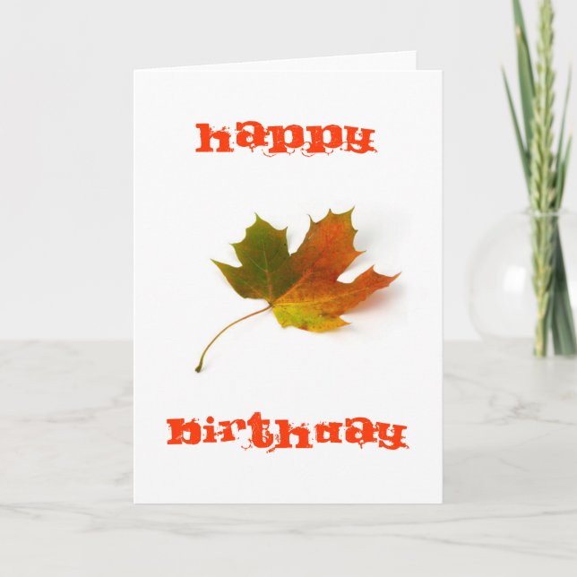 Tarjeta hoja de arce (Anverso)