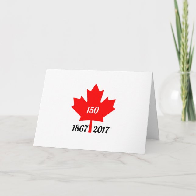 Tarjeta Hoja de arce de Canadá 150 en 2017 (Anverso)