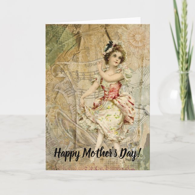 Tarjeta Hoja de Chica de danza victoriana (Anverso)