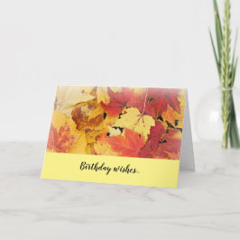 Tarjeta Hoja de felicitación plegada de otoño