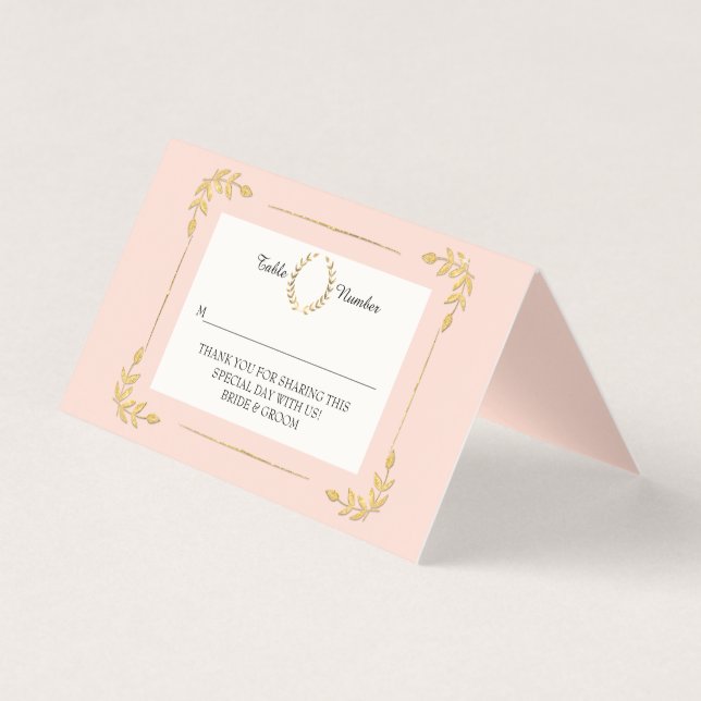 Tarjeta Hoja de oro Rubor Wreath rosa Quinceanera (Anverso)