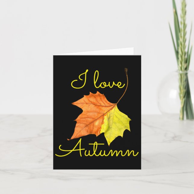 Tarjeta Hoja de Otoño Septiembre  (Anverso)