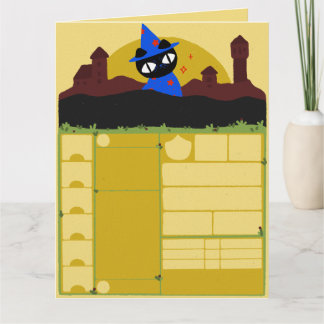 Tarjeta Hoja de personaje de gato DND