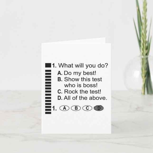 Tarjeta Hoja de Respuesta Rock El Encendido De Pruebas Esc (Anverso)