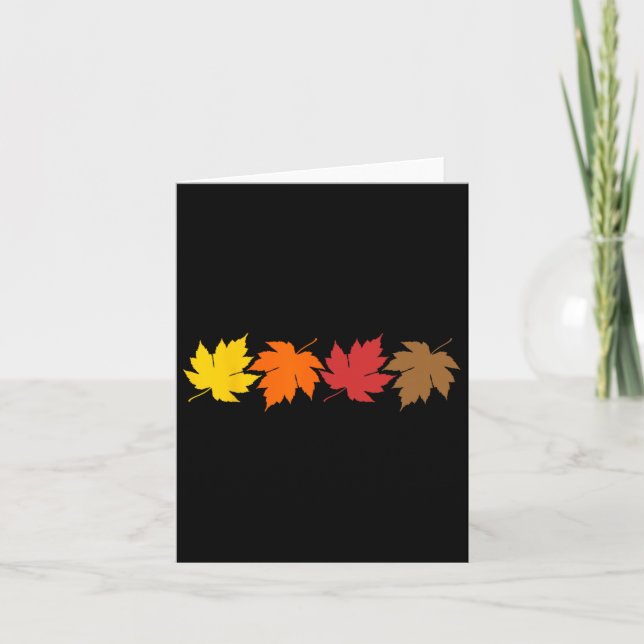 Tarjeta Hojas Caídas Y Otoño De Octubre (Anverso)
