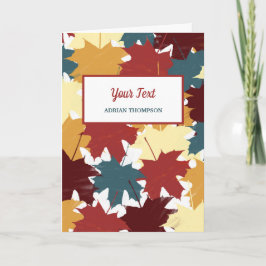 Tarjeta Hojas de acuarela de otoño rústico