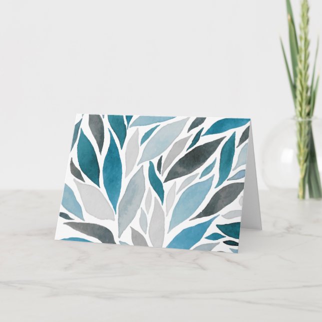 Tarjeta hojas de árbol (Anverso)