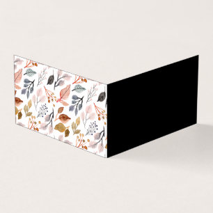 Tarjeta hojas de árbol