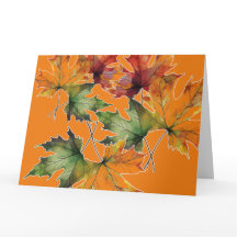 Hojas de arce acuarelas