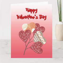 Tarjeta Hojas de Corazón de Amor