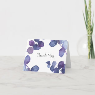 Tarjeta Hojas de eucalipto del bosque púrpura Gracias