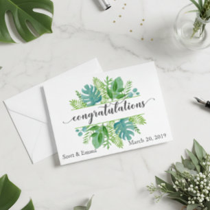 Tarjeta Hojas de Felicitaciones de Boda Personalizadas