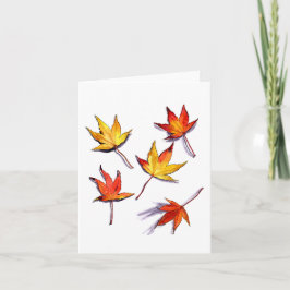 Tarjeta Hojas de hojas de maples de hojas de vine
