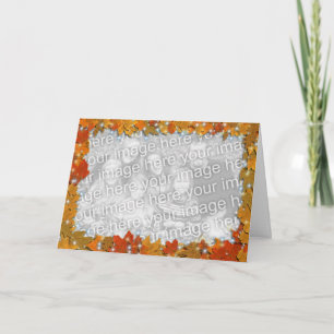 Tarjeta Hojas de otoño brillantes