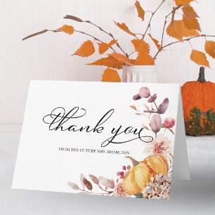 Tarjeta Hojas de otoño Calabaza de otoño Despedida de solt