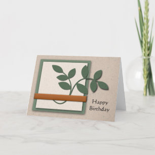 Tarjeta Hojas de papel hechas a mano
