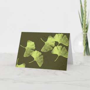 Tarjeta Hojas del Ginkgo