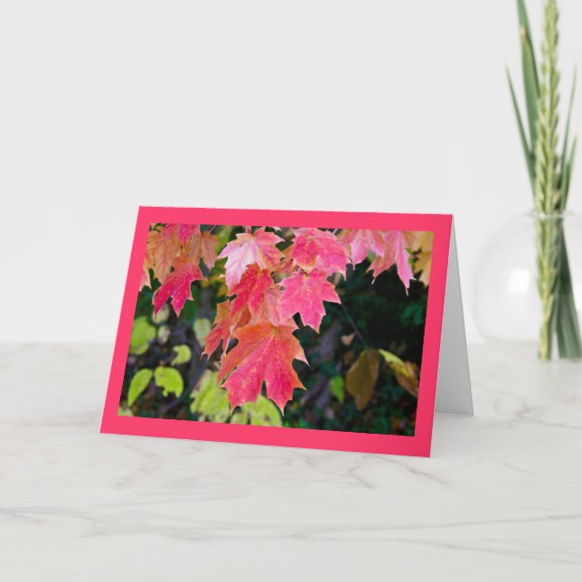 Tarjeta Hojas otoñales (Anverso)