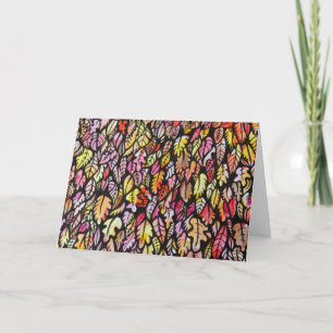 Tarjeta Hojas otoñales