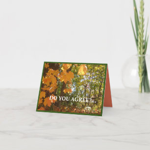 Tarjeta Hojas que dan color al otoño