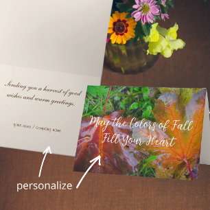 Tarjeta Hojas rojas de arce