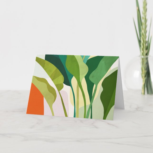 Tarjeta Hojas tropicales (Anverso)