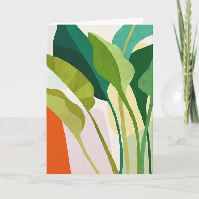 Tarjeta Hojas tropicales (Anverso)